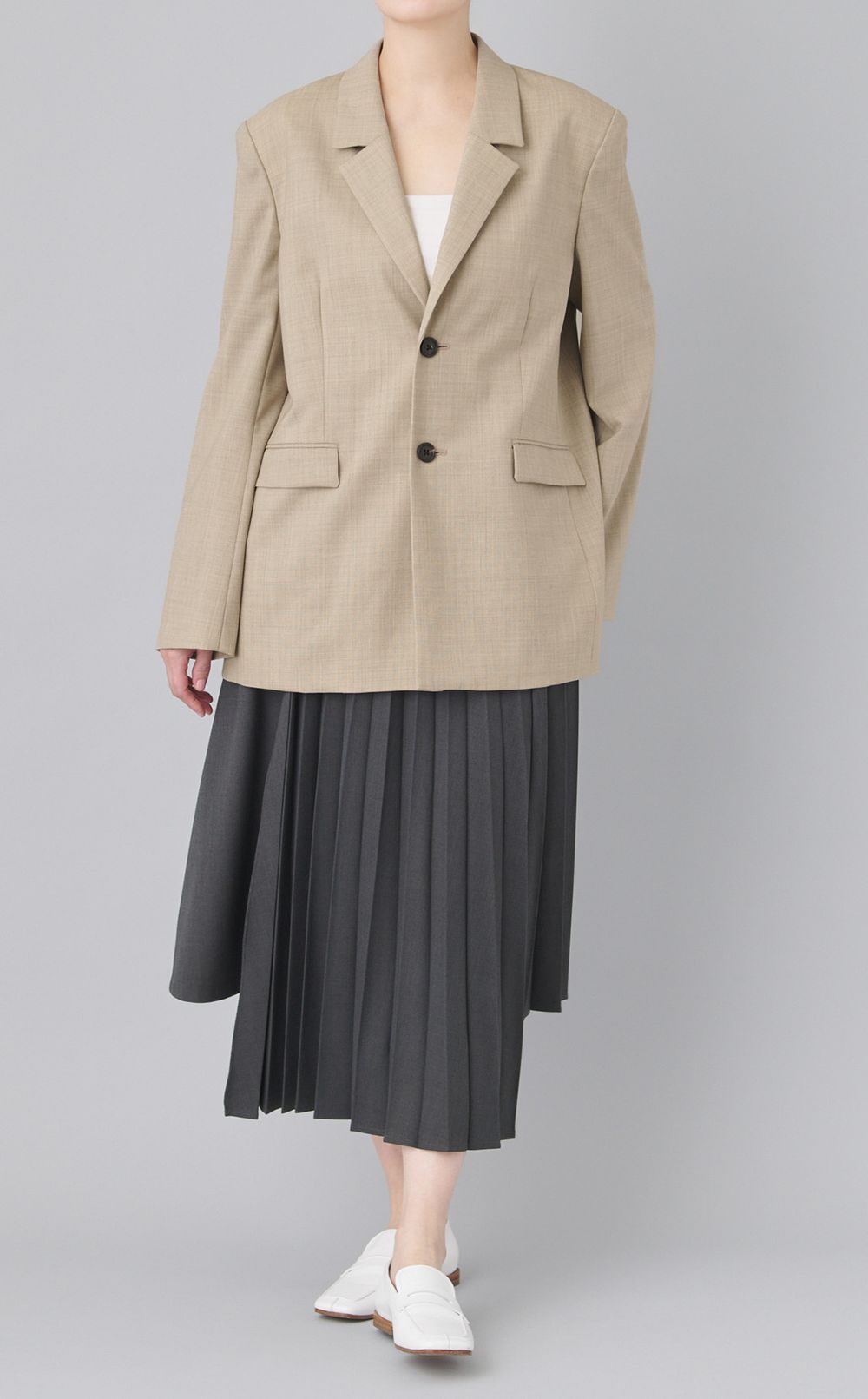 アシンメトリープリーツスカート