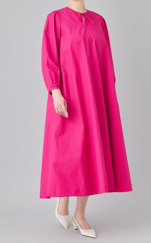 モールスキンギャザーフレアワンピース