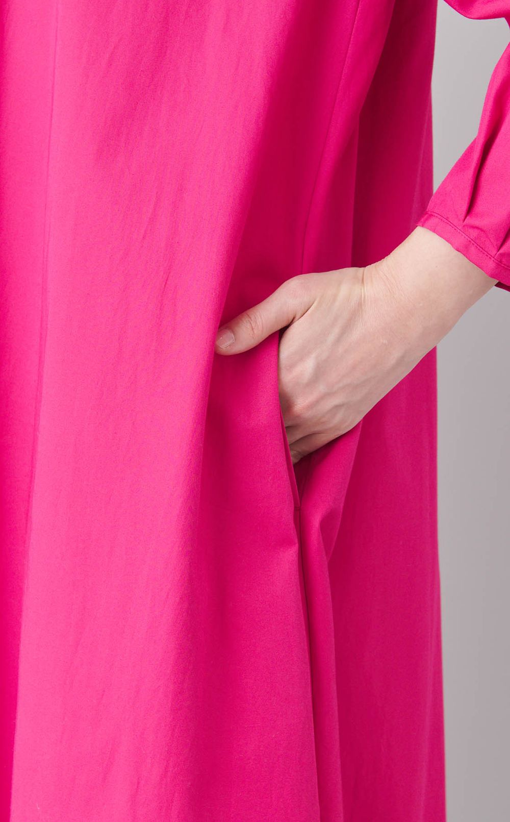 モールスキンギャザーフレアワンピース