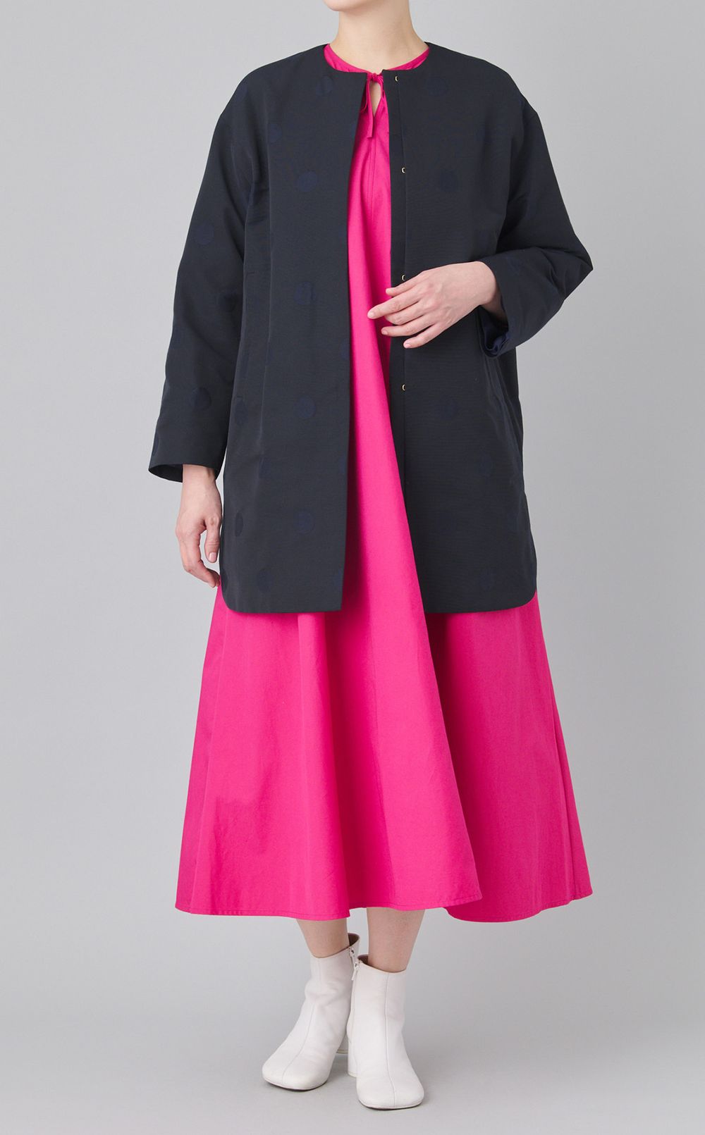 グログランノーカラーコート