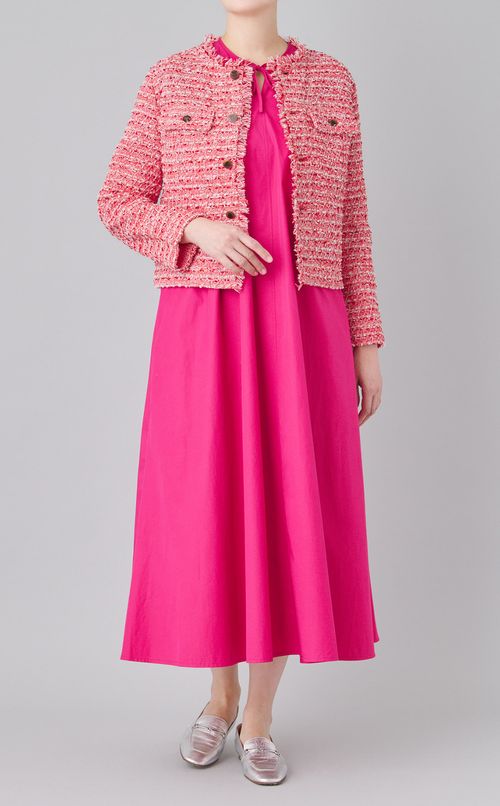 ツイードモクノーカラージャケット