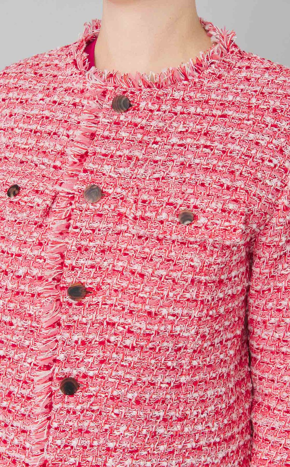 ツイードモクノーカラージャケット