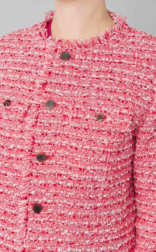 ツイードモクノーカラージャケット