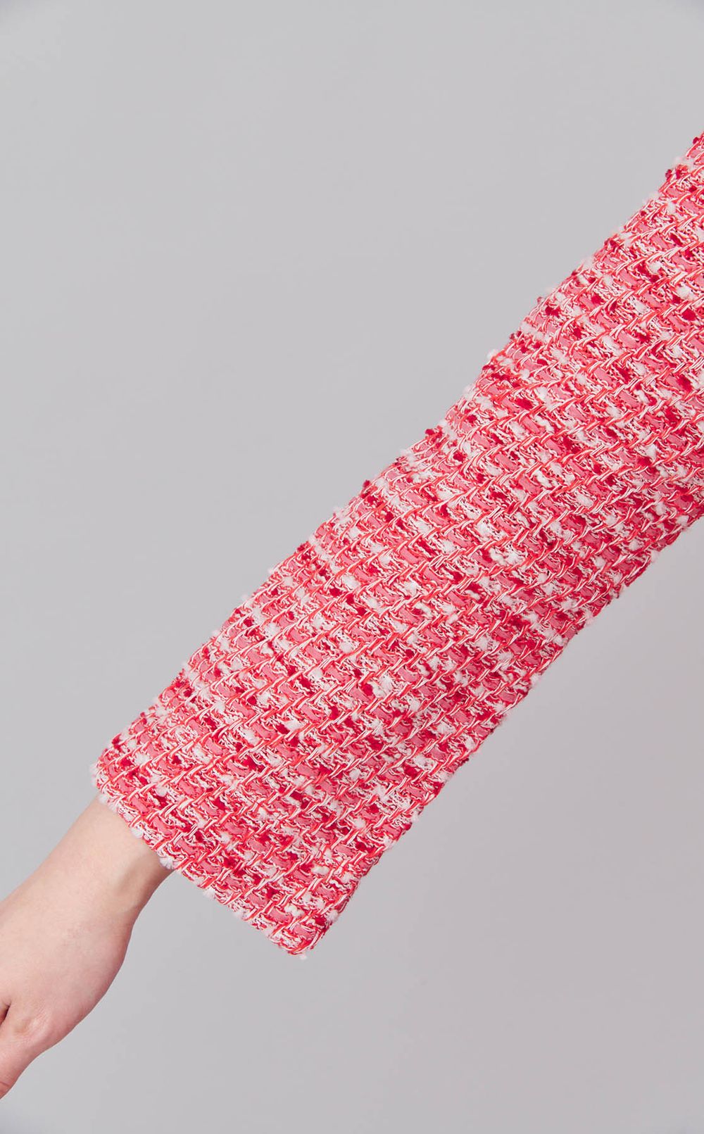 ツイードモクノーカラージャケット