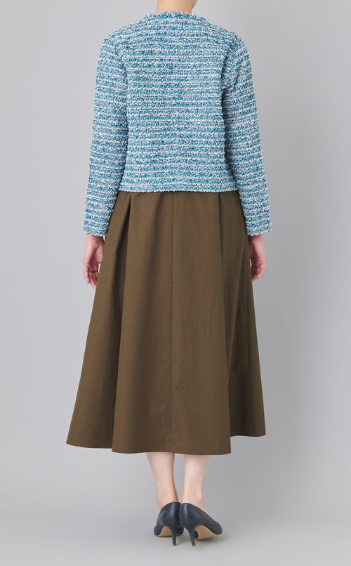 ツイードモクノーカラージャケット