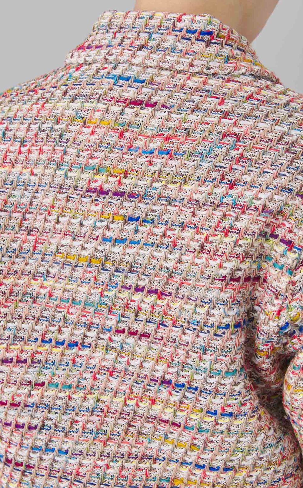 マルチカラーツイードジップブルゾン