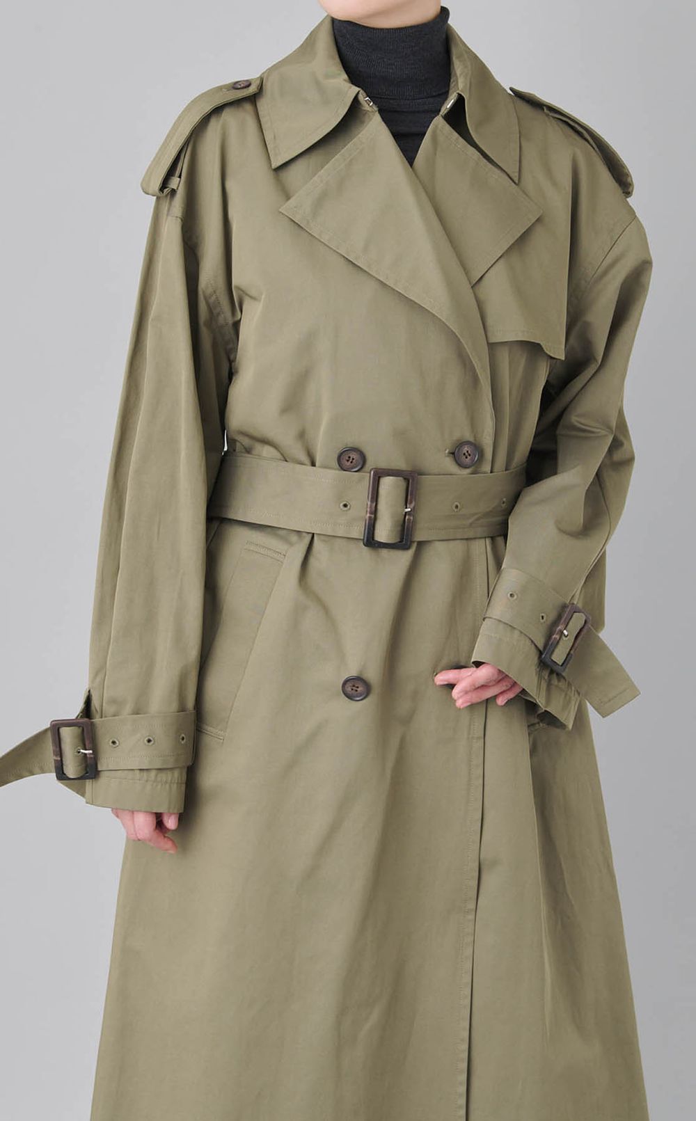 ドレープスカーフトレンチコート