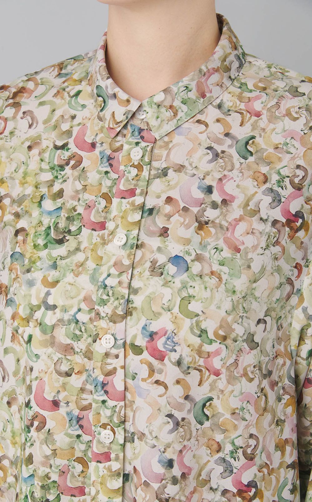 アートプリントシャツワンピース