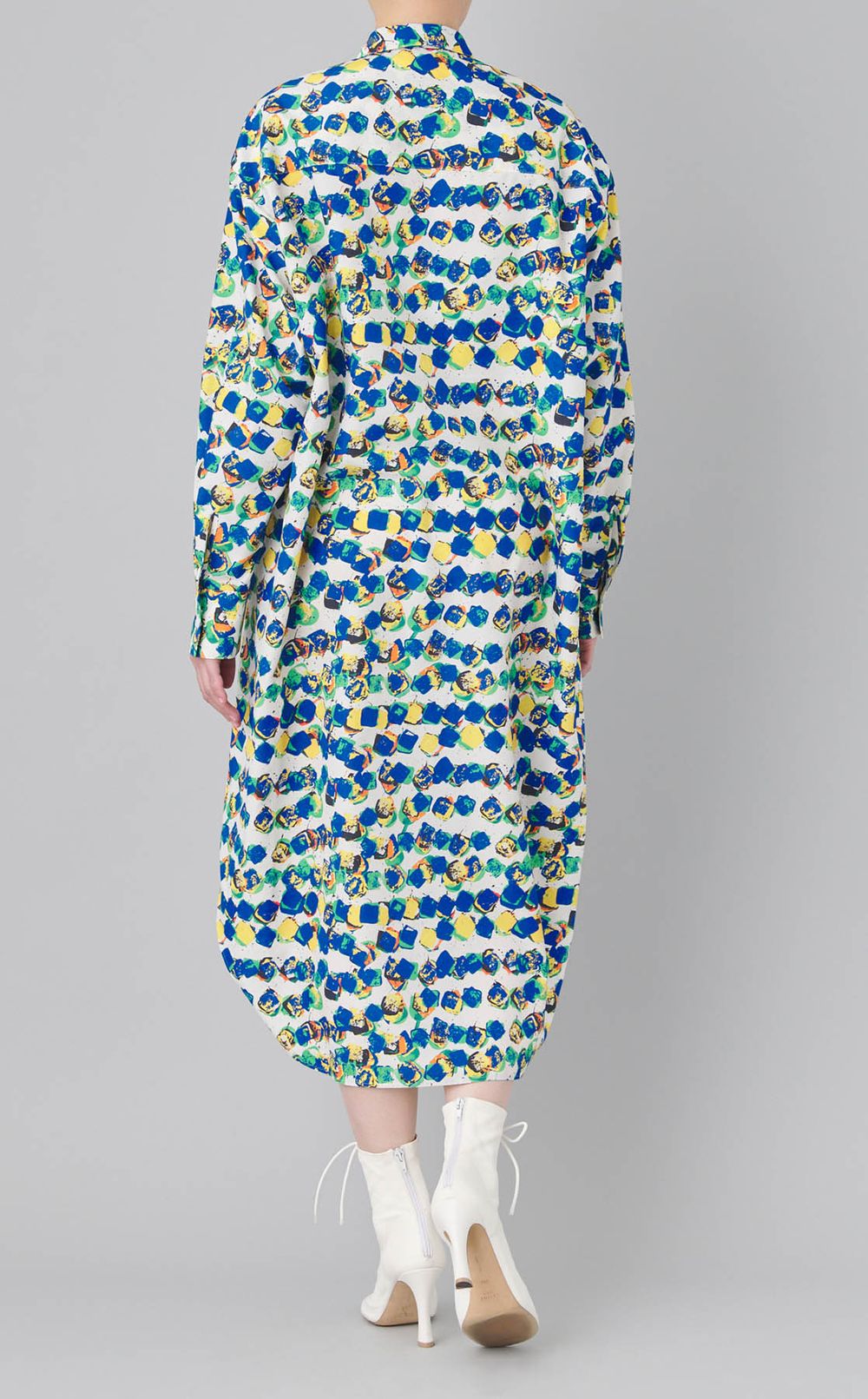 アートプリントシャツワンピース