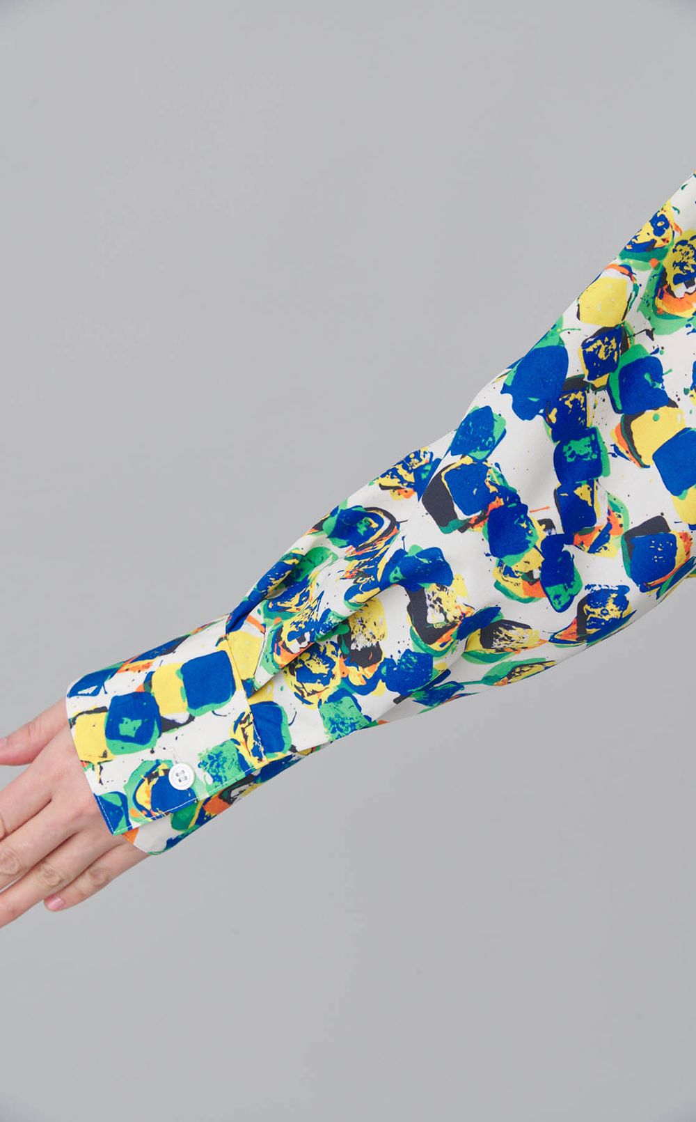 アートプリントシャツワンピース