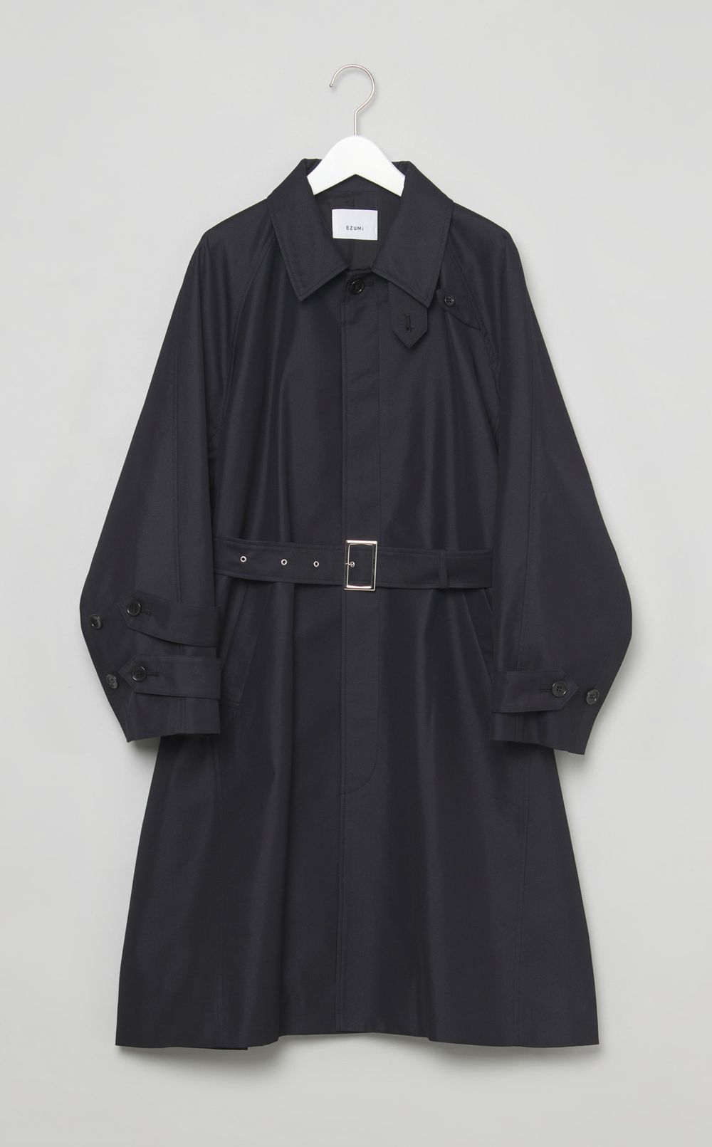 バイカラーステンカラーコート