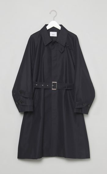 バイカラーステンカラーコート