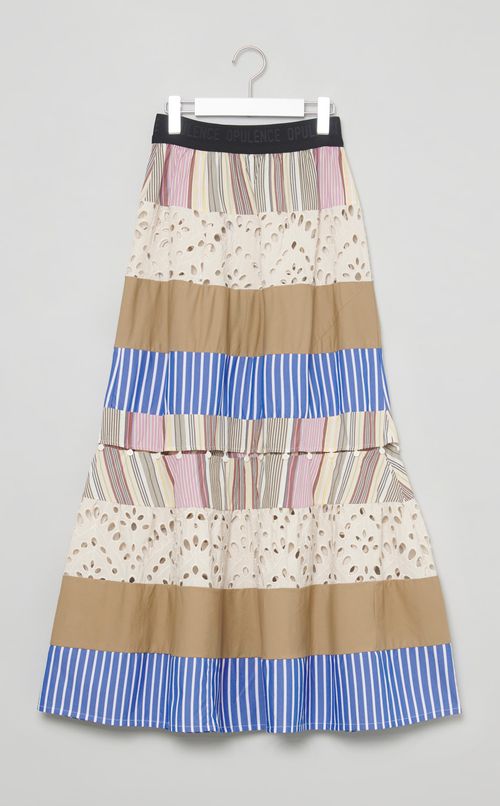 【reADdress】パッチワークティアードスカート