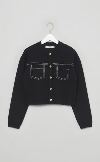 ステッチワークカーディガン