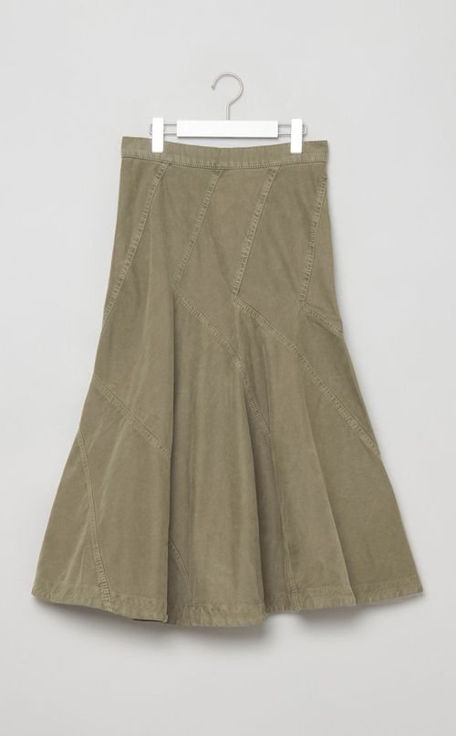 コットンバイアスミディスカート