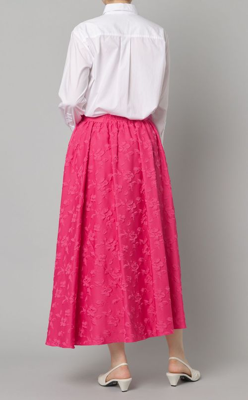 フラワージャガードフレアスカート