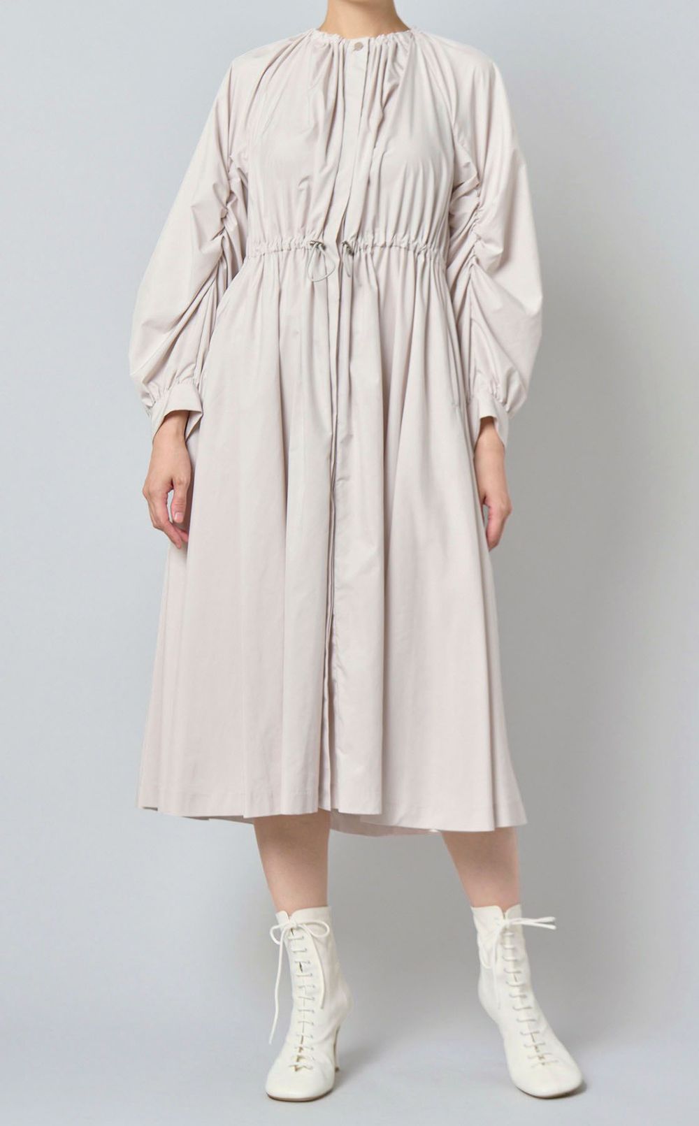 リモンタフタギャザーコートワンピース