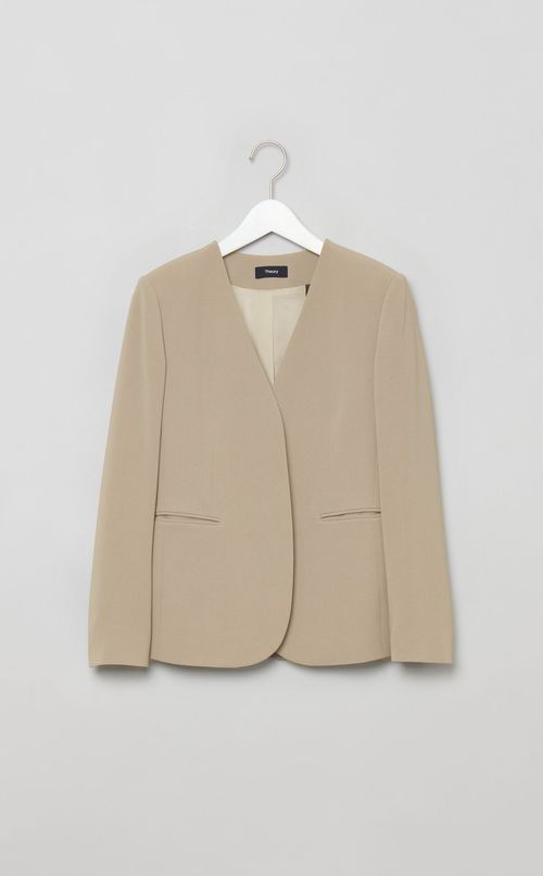 トリアセテートノーカラージャケット