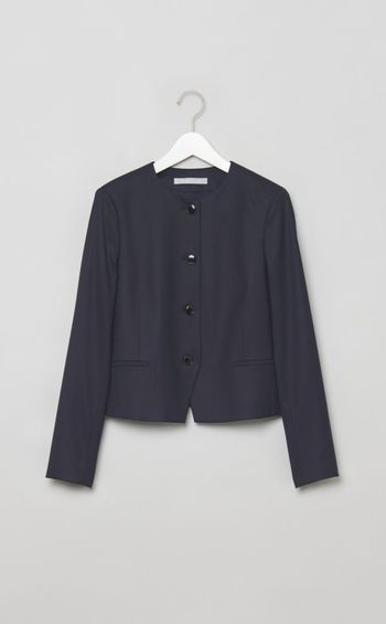 クルーネックショートジャケット