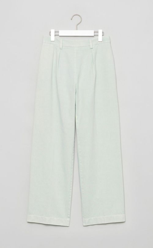 コットンクロップドタックパンツ