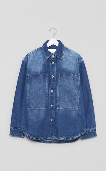 ウォッシュデニムオーバーシャツ