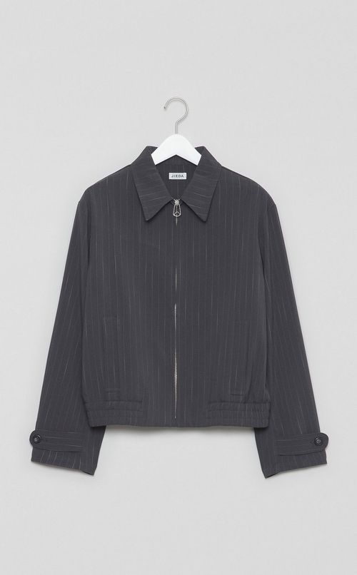 ストライプジップジャケット