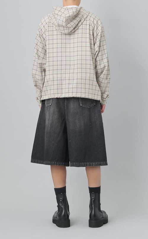 チェックプルオーバーパーカー