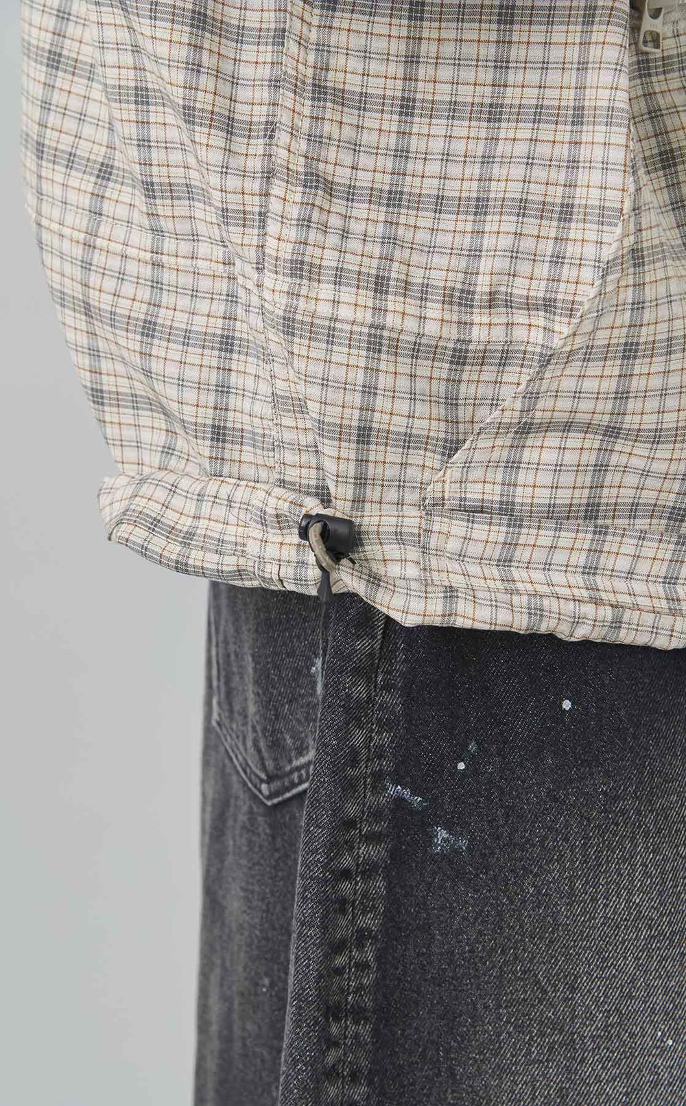 チェックプルオーバーパーカー