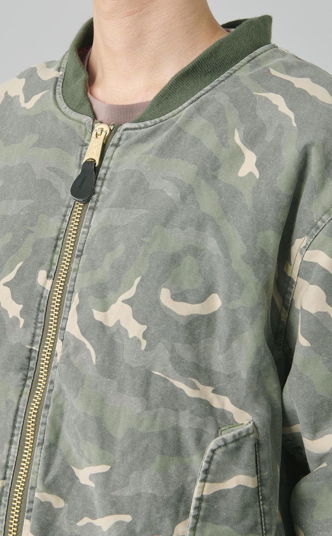 KAMIYA｜カモフラウォッシュMA-1ブルゾン