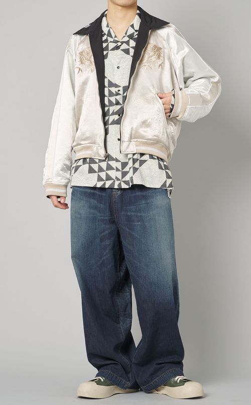 ゴムウェストデニムパンツ