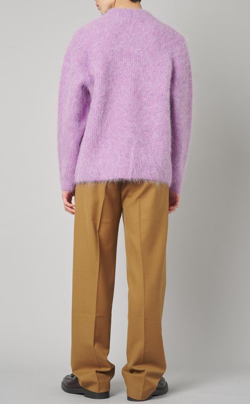 アルパカシャギーニット