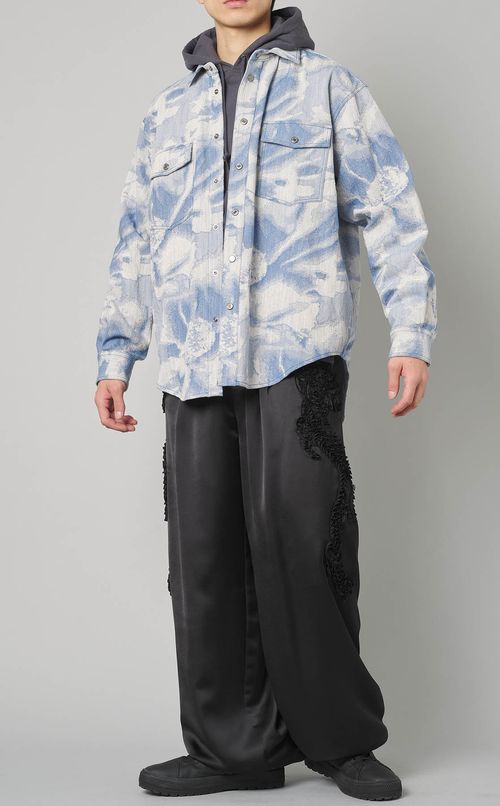 デニムジャガードシャツ