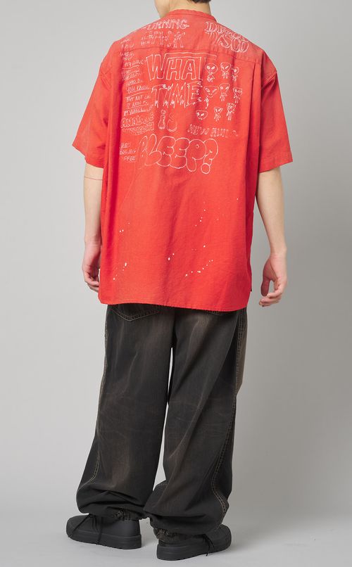 ドローイングプリントシャツ