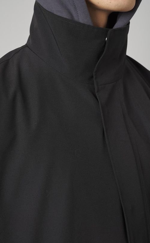 スタンドカラーミディコート