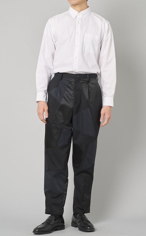 パネルパッチワークスリムパンツ