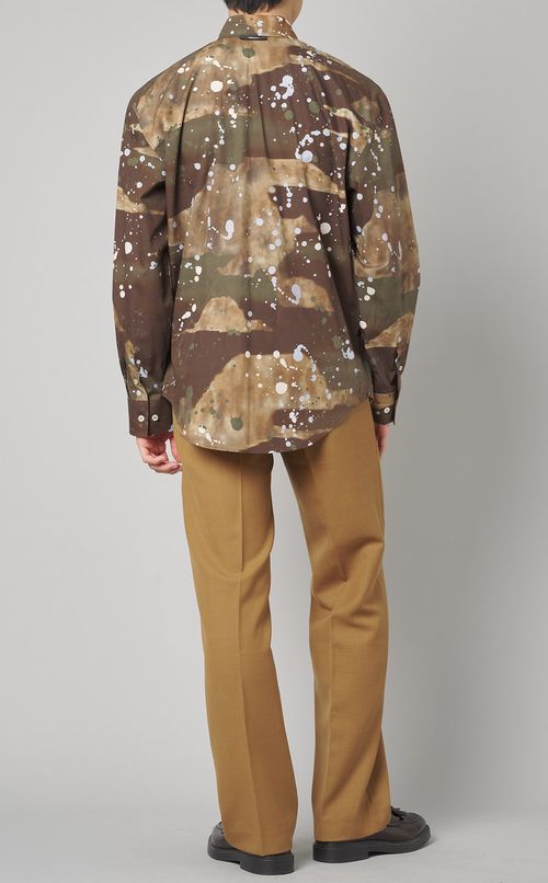 カモフラージュプリントシャツ