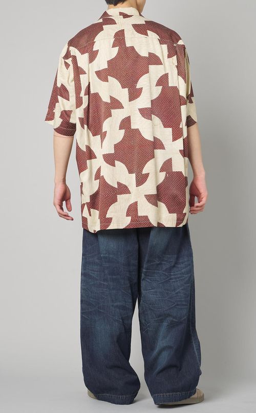 キルトプリントシャツ