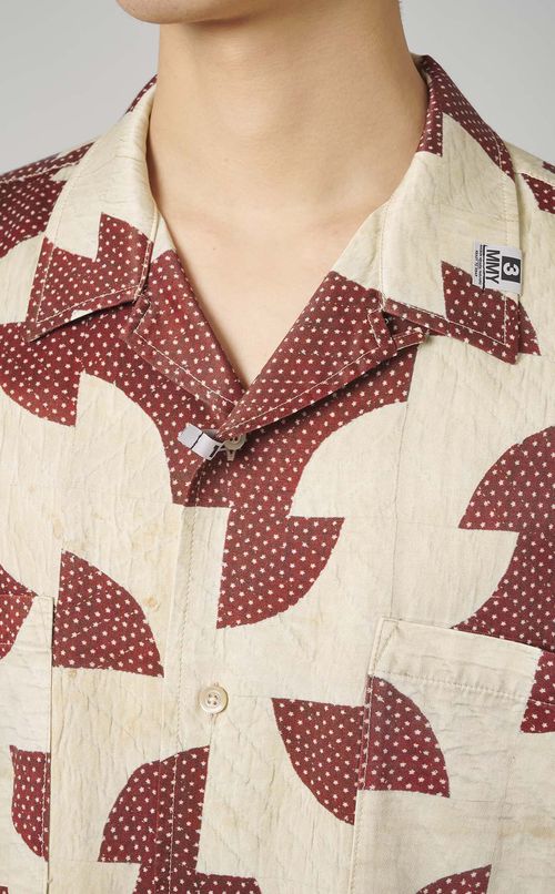 キルトプリントシャツ
