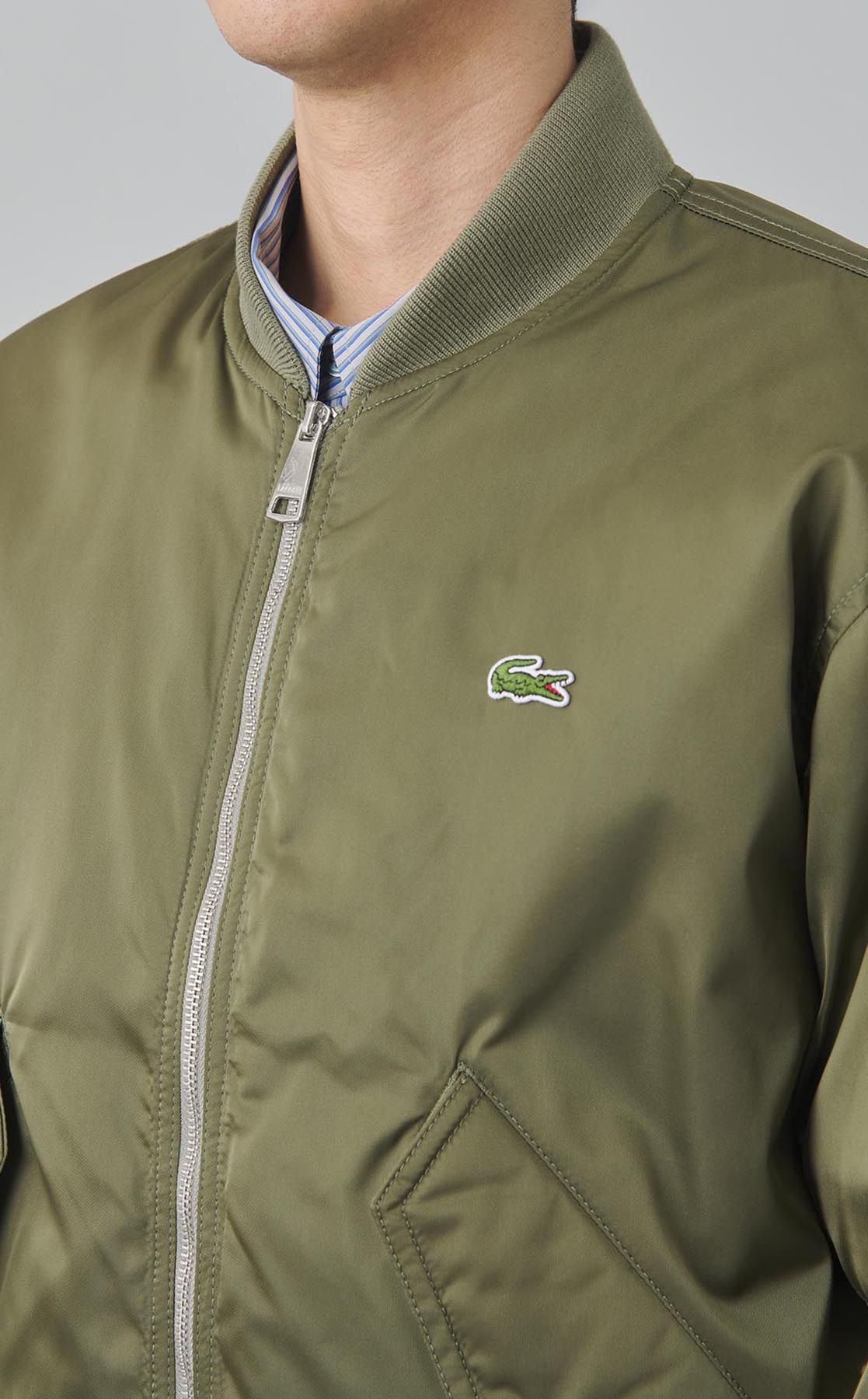 LACOSTE MA-1 ブルゾン カーキ FR48 メンズ 美品 春アウター LACOSTE｜MA-1ブルゾン