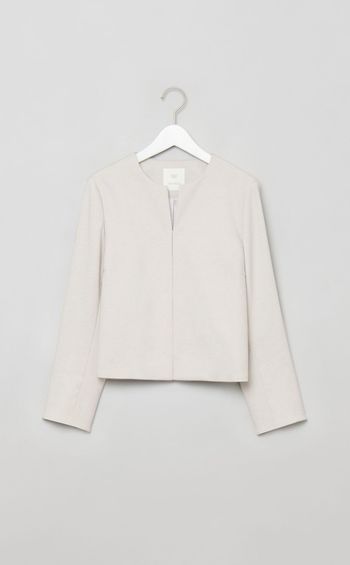 ノーカラーショートボレロジャケット