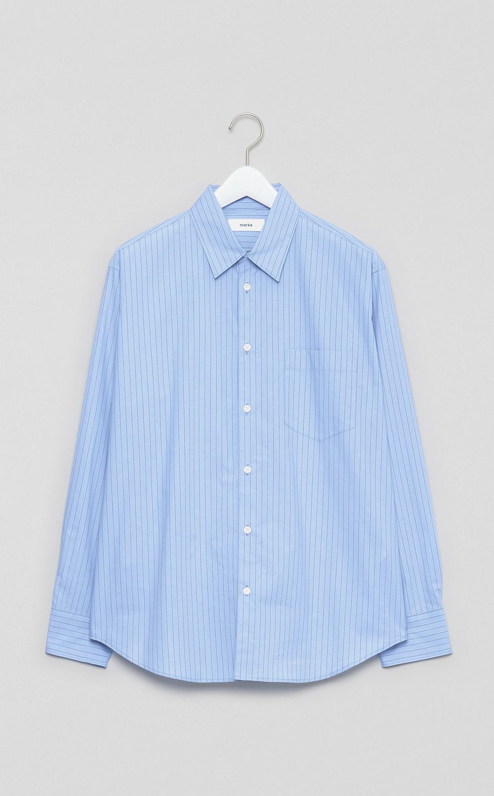 レギュラーカラーストライプシャツ