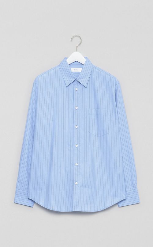 レギュラーカラーストライプシャツ