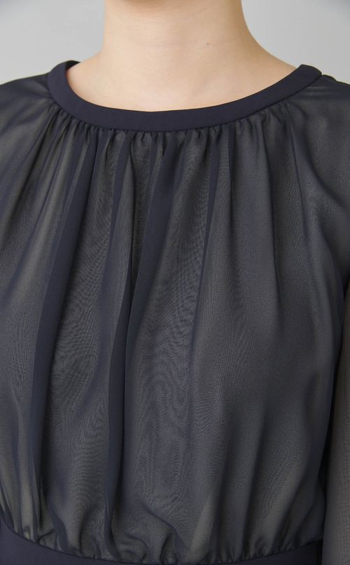 シアーダブルクロスワンピース