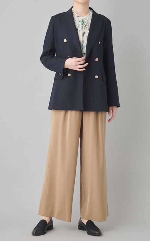 フラワーパイピングリボンブラウス