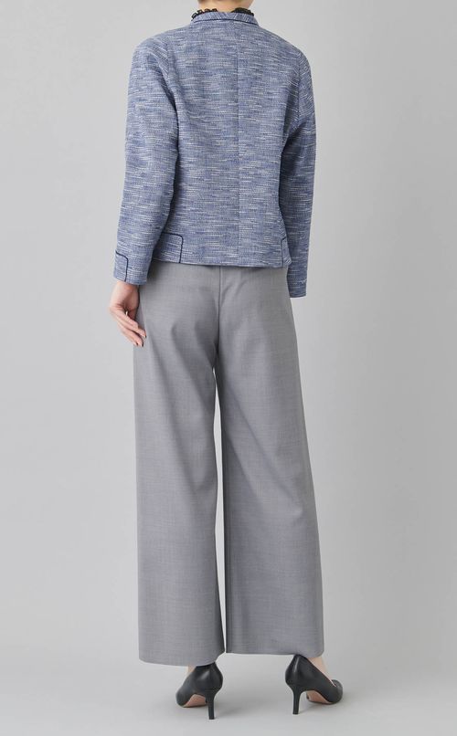 ラメツイードショートノーカラージャケット