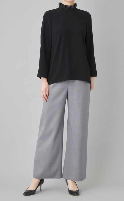 ジョーゼットラッフルスリーブブラウス