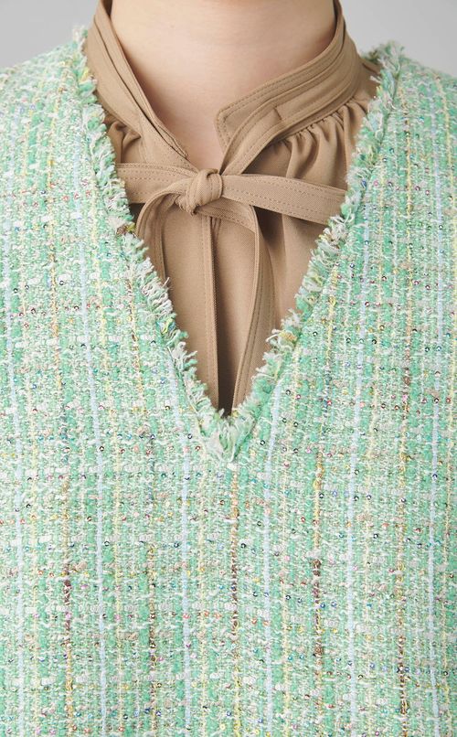 カラースパングルペプラムプルオーバー