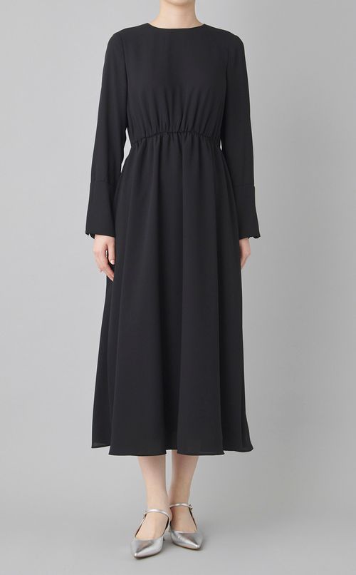 【ブラックフォーマル】ギャザーワンピース
