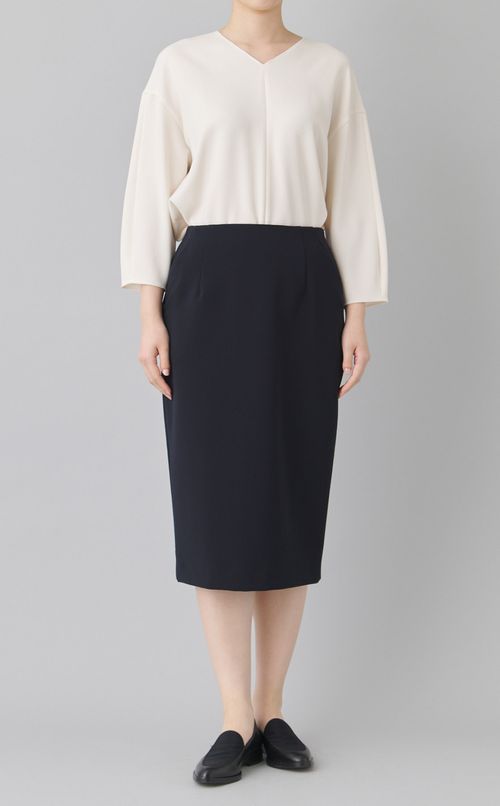 アドミラルクレープVネックトップス