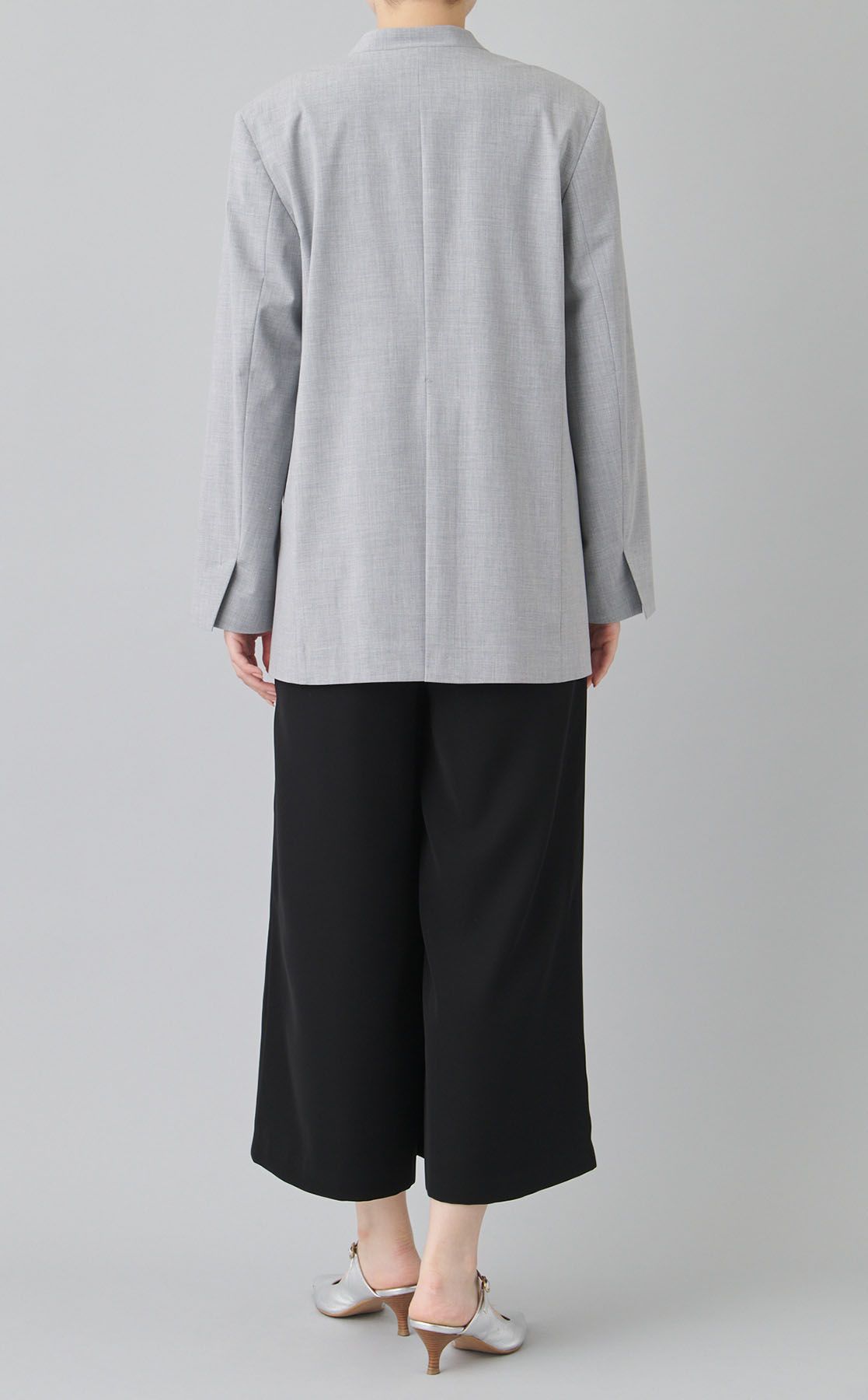 【新品未使用タグ付き】plage アサ麻Collarlessジャケット36 新品未使用タグ付き】plage アサ麻Collarlessジャケット36